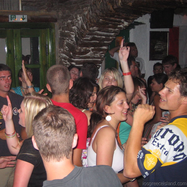 Party at Slammer Bar on Ios in Greece