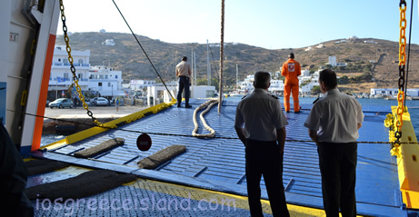 Arriving at the Port of Ios Greece